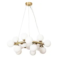 Люстра подвесная Болла-пикколо (Bolla-Piccolo) A3988SP-20AB Arte Lamp белая на 20 ламп, основание бронзовое в стиле современный шар Люстра подвесная Болла-пикколо (Bolla-Piccolo) A3988SP-20AB Arte Lamp белая на 20 ламп, основание бронзовое в стиле современный шар